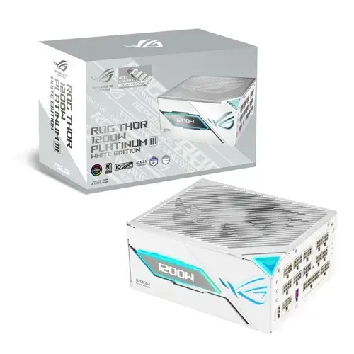 Sursa PC ASUS ROG THOR Platinum III, 1200W, RGB, 80 PLUS Platinum, ATX 3.1, Full Modulara