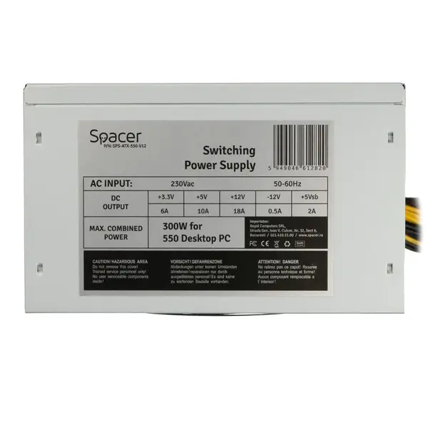 Sursa Spacer ATX 550, 300W V12 Sursa Spacer ATX 550, 300W V12