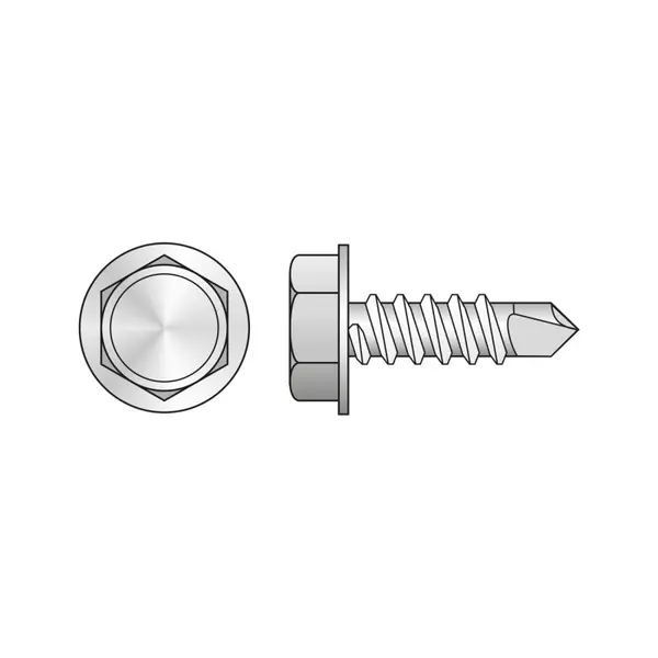 Surub Autoforant Cap Hex Forma K, DIN 7504 Inox A2, 3.9 x 16 mm