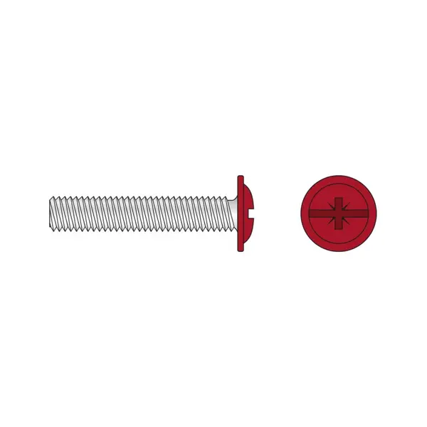 Surub Cap Bombat Saiba Otel Zincat-M4 X 55