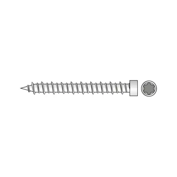 Surub Cap Cilindric pentru Beton Otel Zincat Galben-7.5 X 182