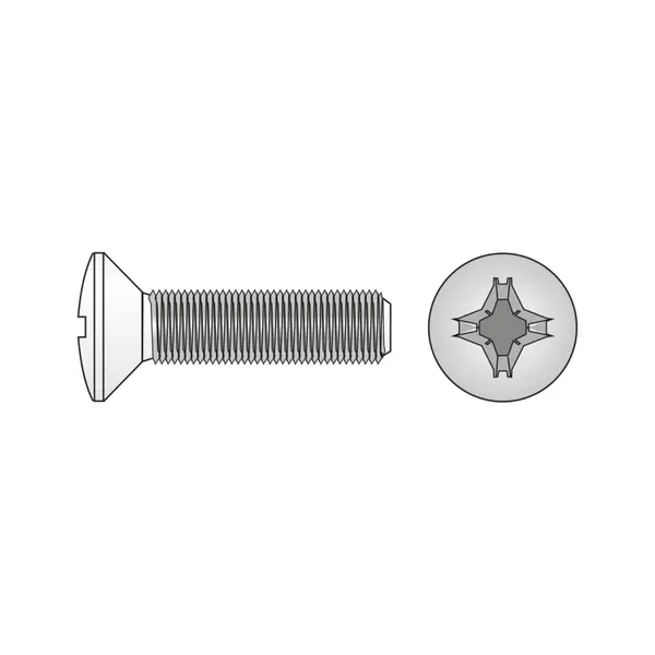 Surub Cap Semiinecat Locas Cruciform 966 Otel Gr.4.8 Zincat-M3 X 30