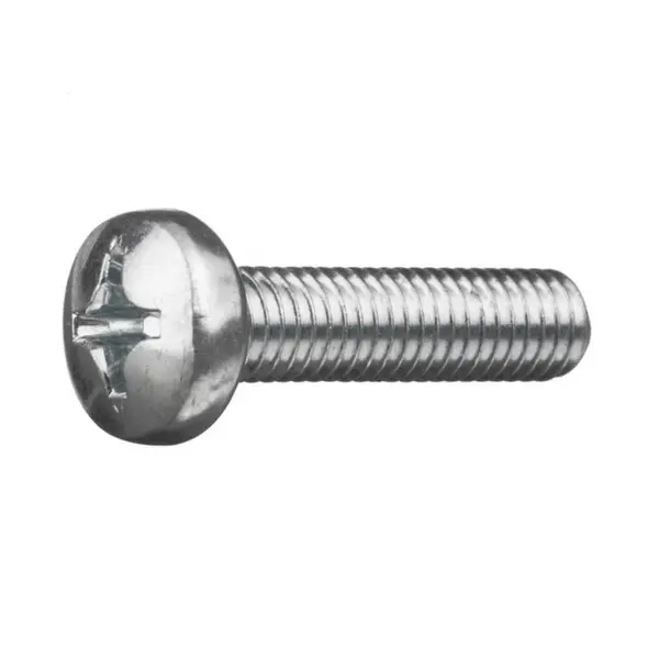 Surub cu Cap Bombat si Locas Cruciform din 7985, Otel Gr.4.8, Zincat - M3 X 16