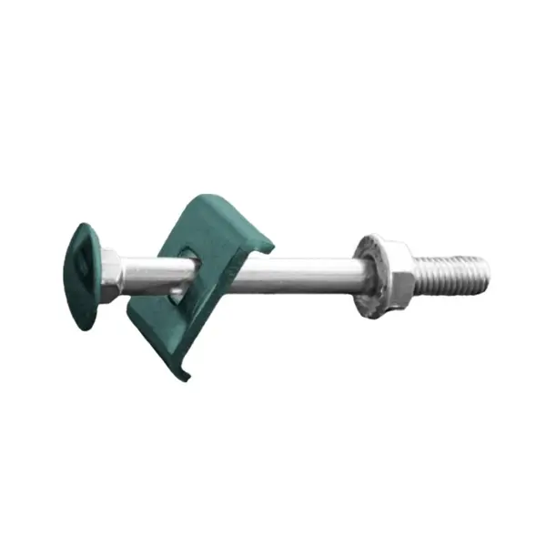 Surub T pentru Gard M6 x 80 mm, Fixare Panouri de Gard pe Stalpi Rectangulari 60 mm, Vopsit RAL 6005