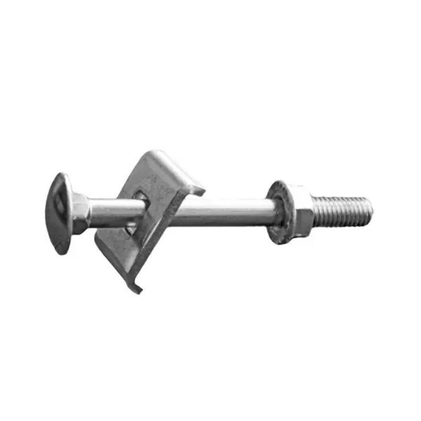 Surub T pentru Gard M8 x 80 mm, Fixare Panouri de Gard pe Stalpi Rectangulari 60 mm, Vopsit Zincat