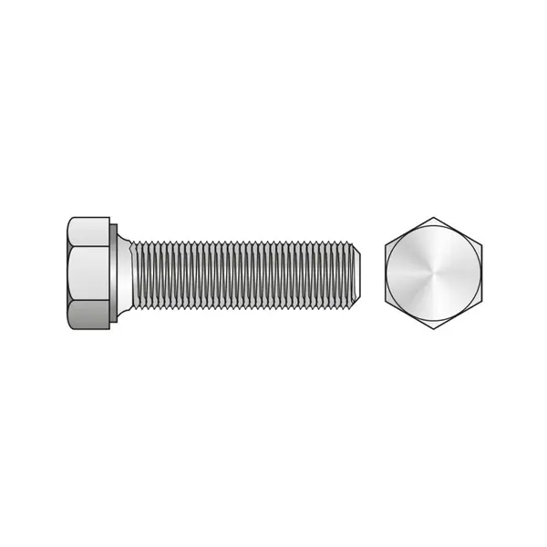 Surub Total Filetat Cap Hexagonal 933 Otel Gr.10.9 Zincat-M22 X 80