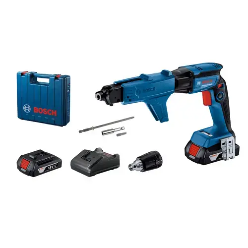Surubelnita fara fir Bosch Professional GTB 185-LI cu 2 x baterii GBA 18V 2.0Ah, incarcator GAL 18V-20, in carcasa