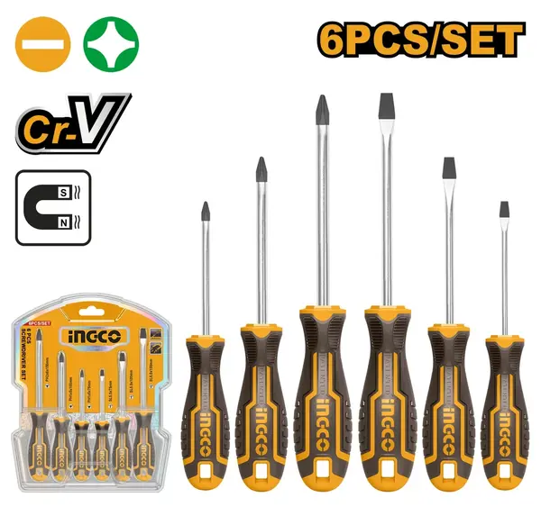 Surubelnite Set 6 buc CRV INGCO HKSD0628