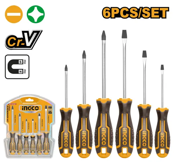 Surubelnite Set 6buc CRV INGCO HKSD0628
