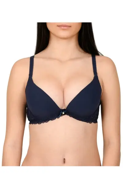 Sutien cu decolteu adanc, Lemila, bleumarin (Marime cupa: 75B)