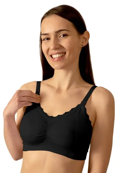 Sutien pentru gravide și mame BabyOno - 585/03, D80-85, negru