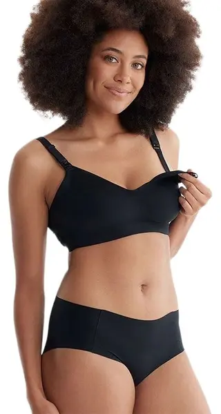 Sutien pentru gravide și mame care alăptează Momcozy - YN21, mărimea XL, negru