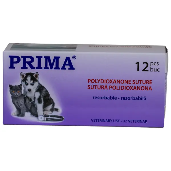 Sutura chirurgicala polidioxanona PRIMA 75cm ac varf taietor 1/2 20mm USP 3/0, uz veterinar