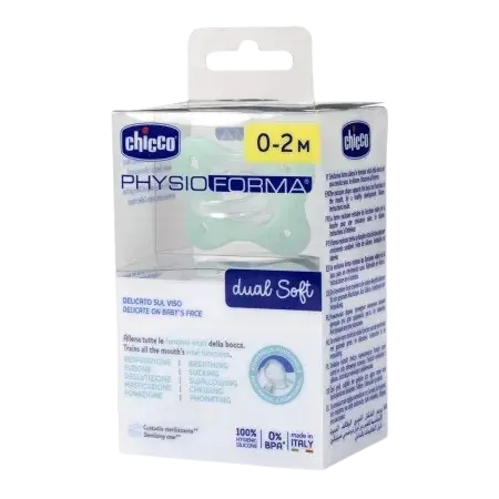 Suzeta anatomica Physioforma Dual Soft 0-2 luni, 1 bucata, Chicco