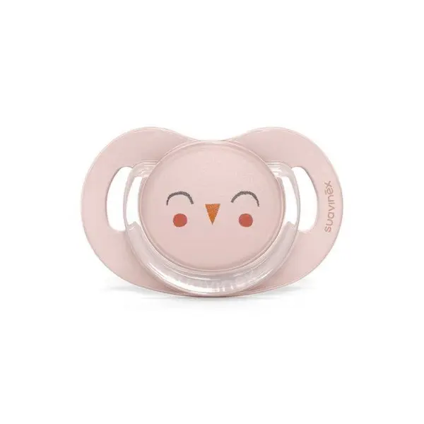 Suzeta anatomica Sx Pro din silicon premium 6-18 luni, bufnita roz, Bonhomia, Suavinex