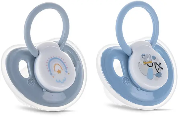 Suzetă cu capac Lorelli My Friend - 2 bucăți, Airy Blue