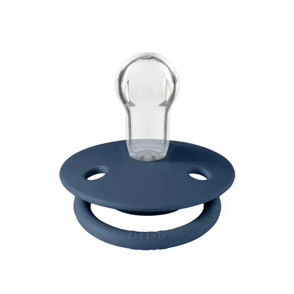 Suzeta de lux silicon Bibs tetina rotunda marime universala 0-3 ani Steel Blue