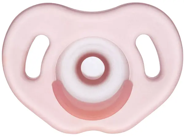 Suzetă de silicon Wee Baby - Full Silicone, 0-6 luni, roz