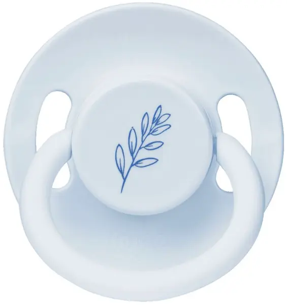 Suzetă din cauciuc Wee Baby - Baby Pure, 0-6 luni, albastră