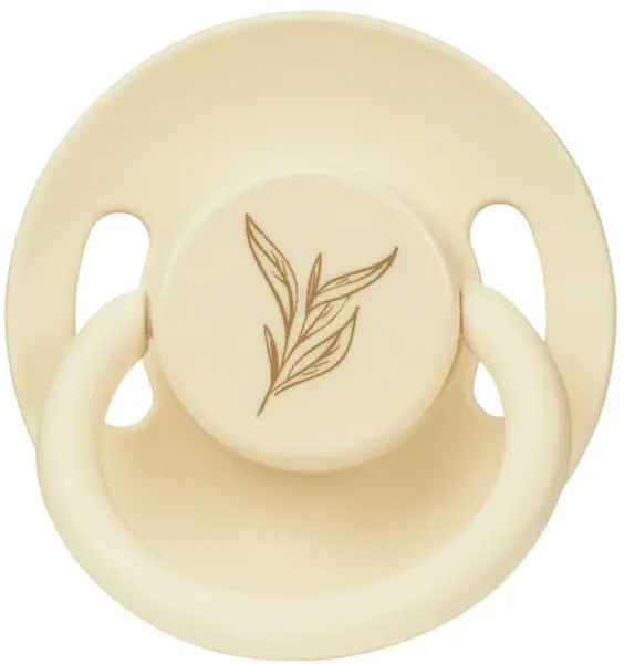 Suzetă din cauciuc Wee Baby - Baby Pure, 6-18 luni, cremă