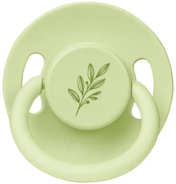 Suzetă din cauciuc Wee Baby - Baby Pure, 6-18 luni, verde