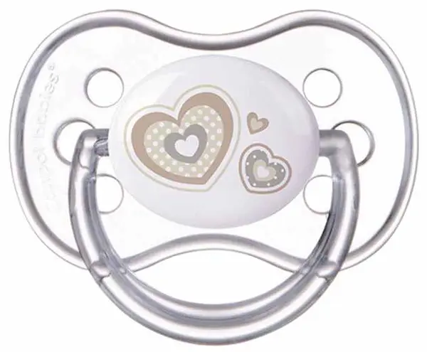 Suzeta din silicon Canpol Newborn Baby, simetrica - 6-18 luni, Inima