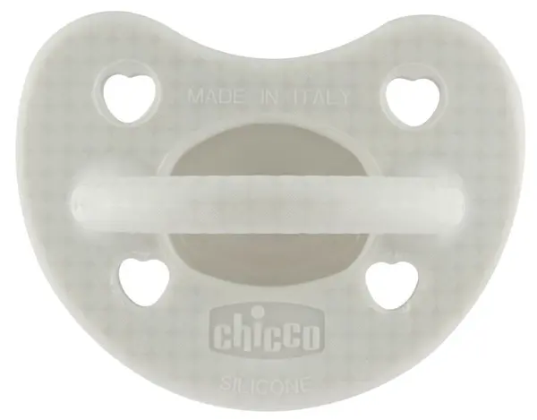 Suzetă din silicon Chicco - Soft Lux, 2-6 luni, gri, sortiment