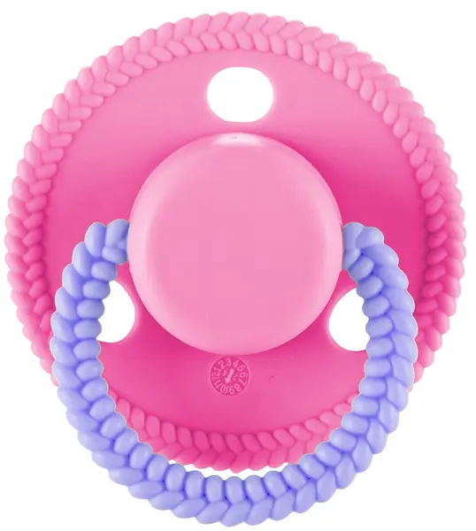 Suzetă din silicon cu capac Lorelli - Circle, 0 luni+, Pink