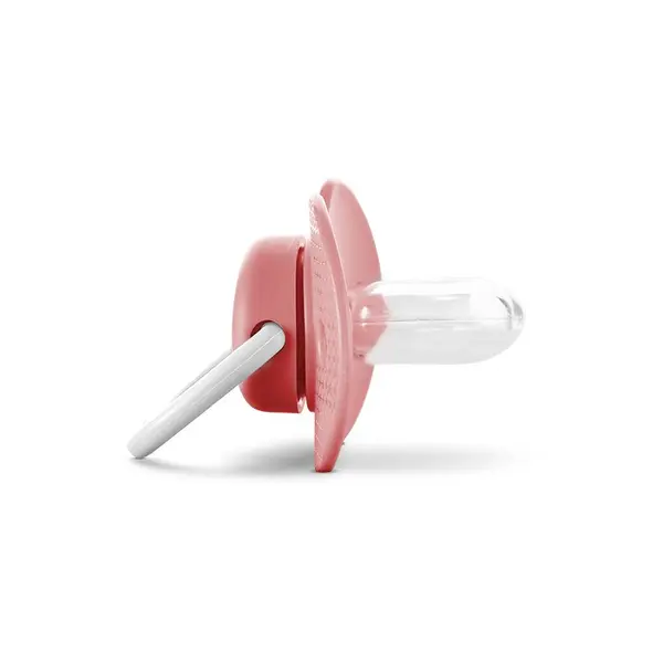 Suzeta din silicon moale cu capac 0 luni+ Shell Pink