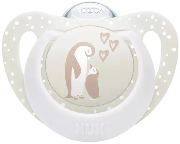 Suzetă din silicon NUK First Choice - 0-6 luni, pinguin