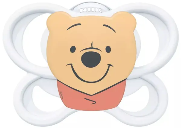 Suzetă din silicon NUK Perfect Match Air - 0-6 luni, Winnie de Pluș, albă