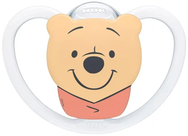 Suzetă din silicon NUK Perfect Match Air - 6-18 luni, Winnie the Pooh, alb
