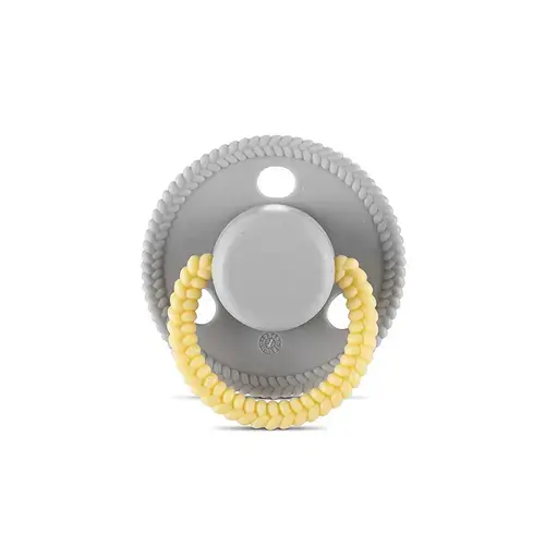 Suzeta forma rotunda Lorelli, silicon moale, 0 luni+, Gri