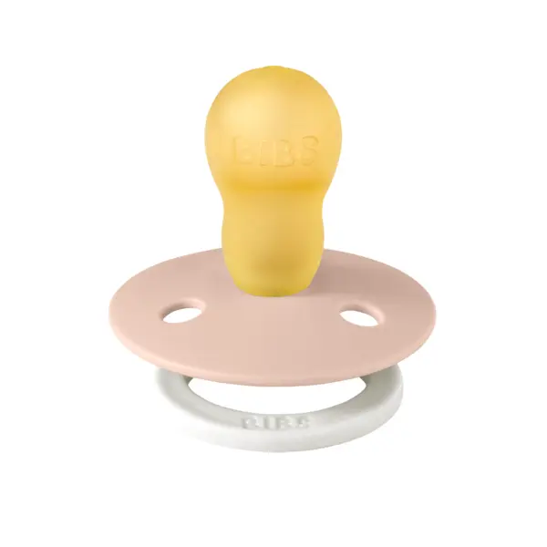 Suzeta fosforescenta Bibs Colour Glow Latex tetina rotunda 18 luni + Blush