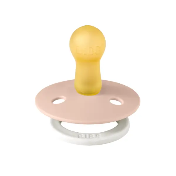 Suzeta fosforescenta Bibs Colour Glow Latex tetina rotunda 6 luni + Blush