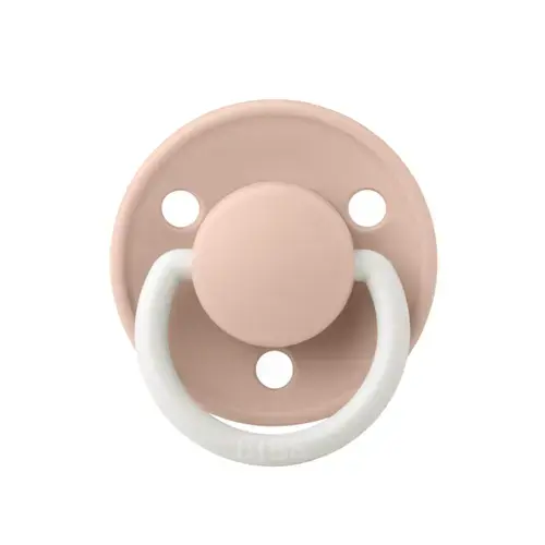 Suzeta fosforescenta De Lux Glow Latex BIBS, tetina rotunda, 0 luni +