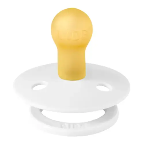 Suzeta pentru bebelusi Bibs Colour Latex, tetina rotunda, 0 luni +, Alb