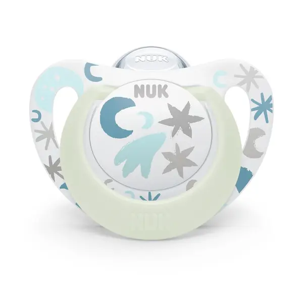 Suzeta silicon Nuk Star Night 0-6 luni