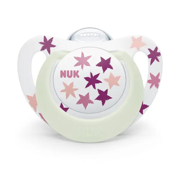 Suzeta silicon Nuk Star Night 6-18 luni