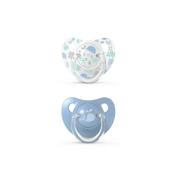 Suzeta silicon ortodontica +18 luni Memories Blue, Suavinex | 2 bucati