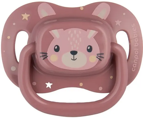 Suzetă siluni etrică din silicon Canpol - Cute Aniluni als, 6-18 luni , roz