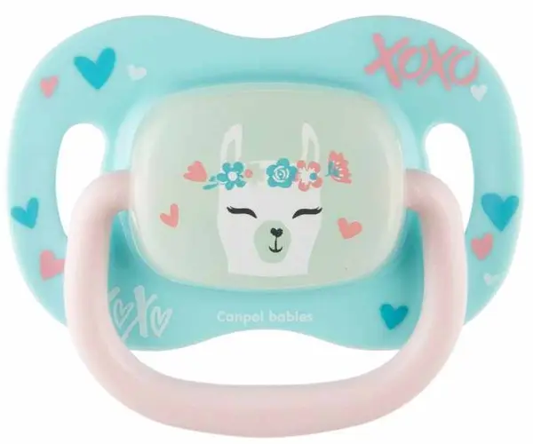 Suzetă simetrică din silicon Canpol - Exotic, 0-6 m, Llama