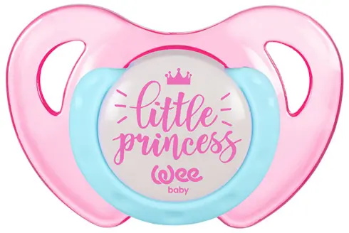 Suzetă Wee Baby - Fluture, 0-6 luni, roz