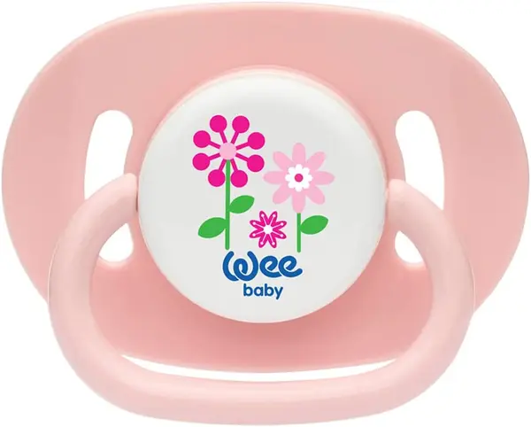 Suzetă Wee Baby - Oval, 18 luni+, roz