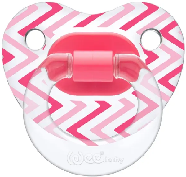 Suzetă Wee Baby Transparent, 6-18 luni, roz