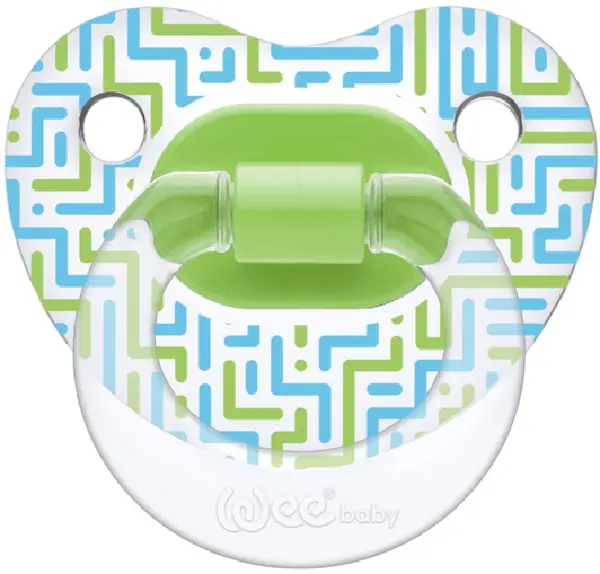 Suzetă Wee Baby Transparent, 6-18 luni, verde