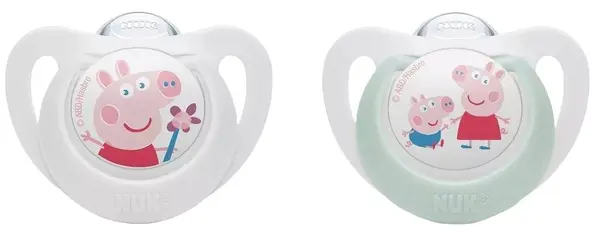 Suzete de silicon NUK - 18 luni +, 2 buc., Peppa Pig