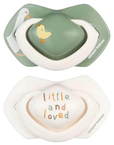Suzete din silicon Canpol - Goose, 0-6 luni, 2 buc