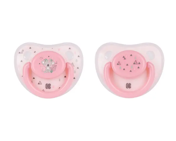 Suzete din silicon KikkaBoo - Savanna, Pink, 6-18 luni, 2 buc.
