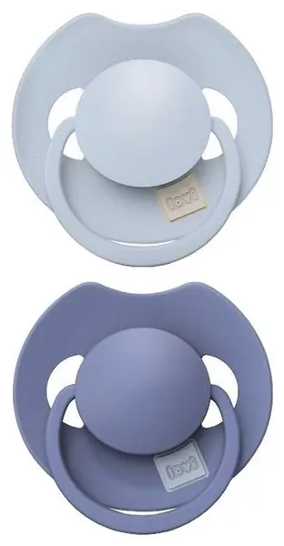 Suzete din silicon Lovi Prime - Blue/Blue, 6-18 luni, 2 buc